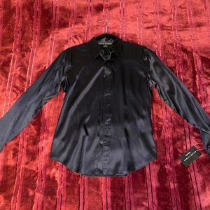 Ralph Lauren Women Silk Shirt Black